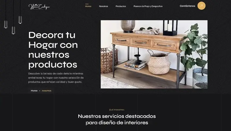 Sitio web / Tienda de articulos para el hogar en Melipilla.